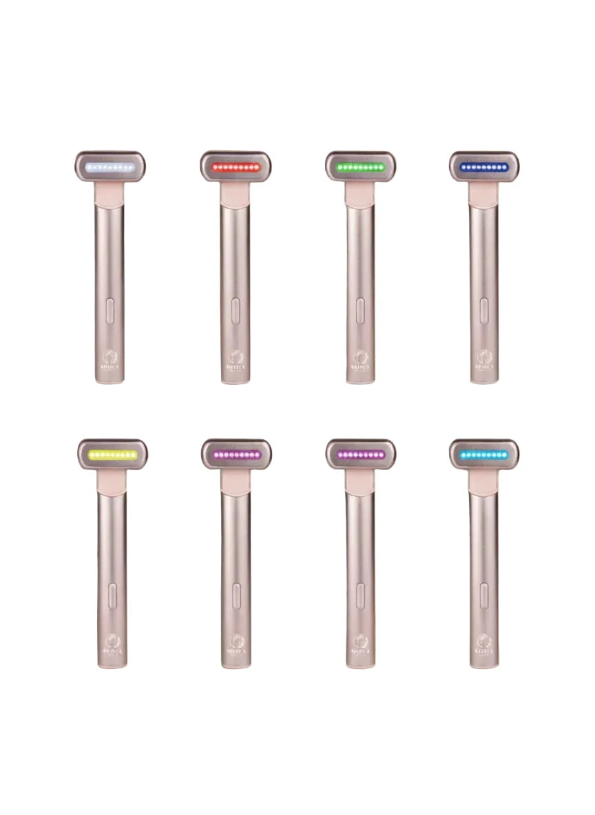 4-in-1 LED Beauty Wand – Red Light, Microcurrent & Sonic Vibration