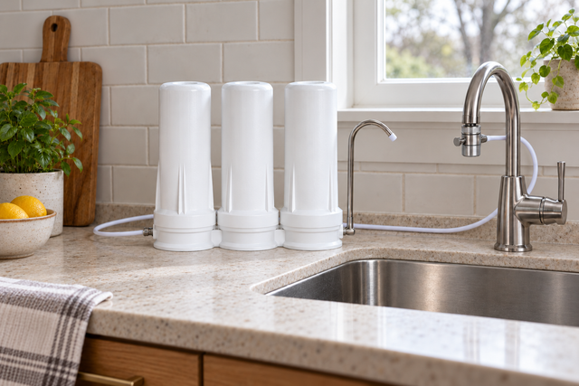 MARIA Triple Countertop Filter System for City Water