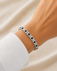 Negative Ion Exchange Bracelet — Black Inlay Link
