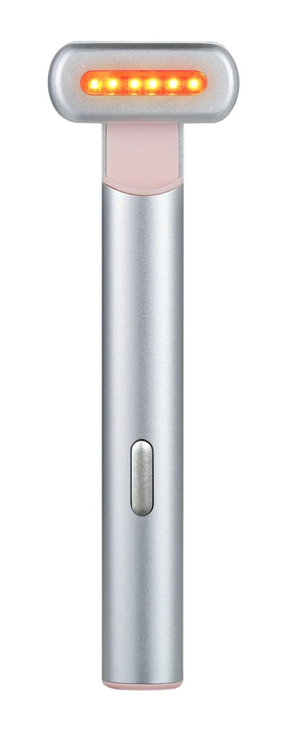 4-in-1 LED Beauty Wand – Red Light, Microcurrent & Sonic Vibration