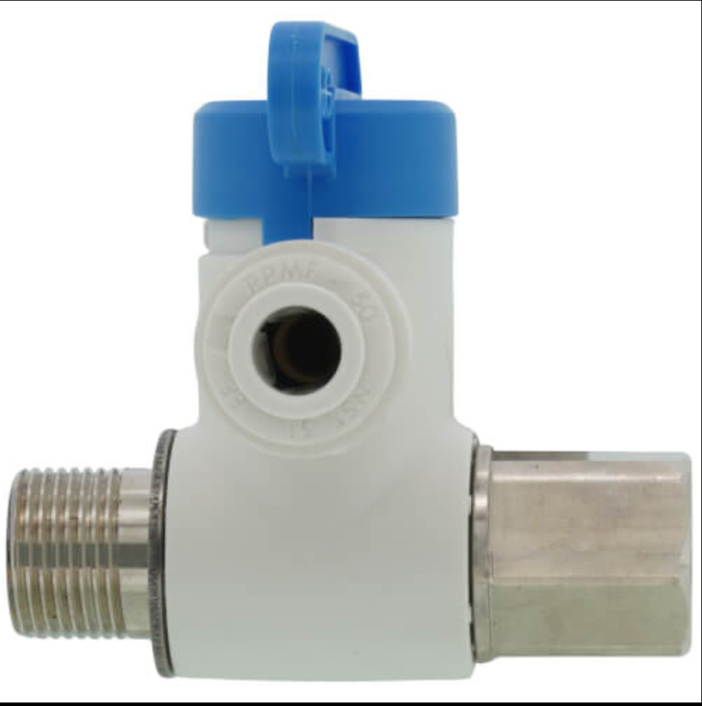 John Guest  3/8" x 3/8" x 1/4" Angle Stop Adapter Valve