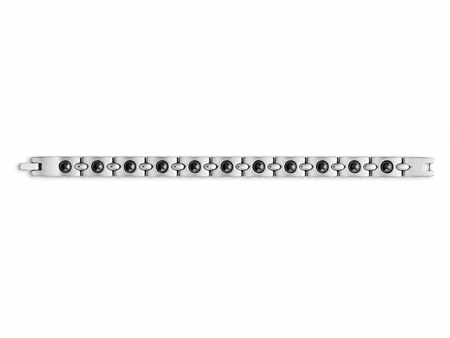 Negative Ion Exchange Bracelet — Black Inlay Link