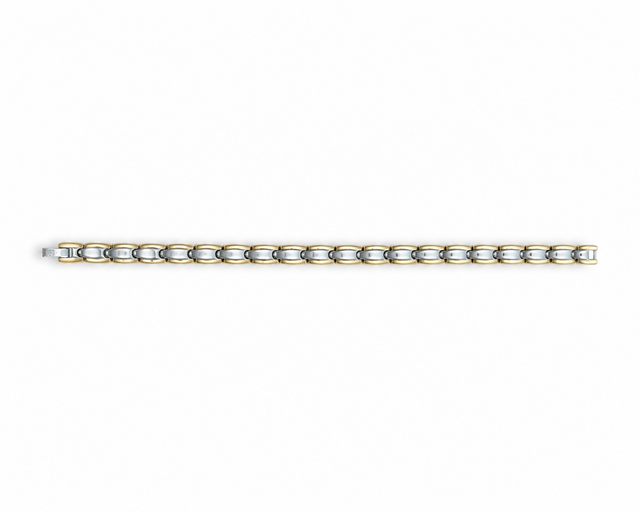 Negative Ion Exchange Bracelet — Two-Tone Woven Link